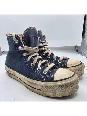 Converse All Star Chuck Taylor Lift Platform Womens Size 6.5 Blue Pink Shoes